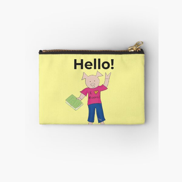 Item preview, Hello!  I love books and reading! Cute introvert pig, yellow. Books designed and sold by PiggingJapan.