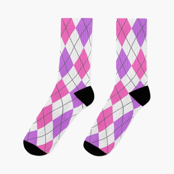 Item preview, Argyle Gingham Diamond Pattern | White Pink and Purple designed and sold by PatternMama.