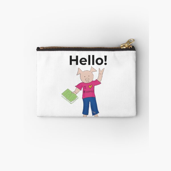Item preview, Hello!  I love books and reading! Cute introvert pig. Reader designed and sold by PiggingJapan.