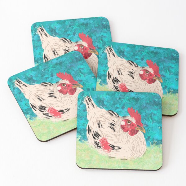 Item preview, Chicken portrait digital painting  designed and sold by Pragonette.