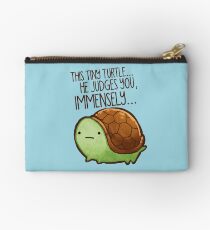 This turtle.. he judges you. Zipper Pouch