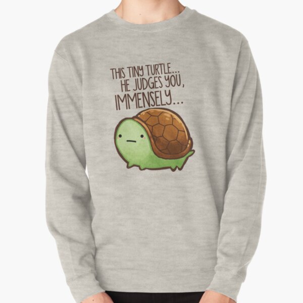 This turtle.. he judges you. Pullover Sweatshirt