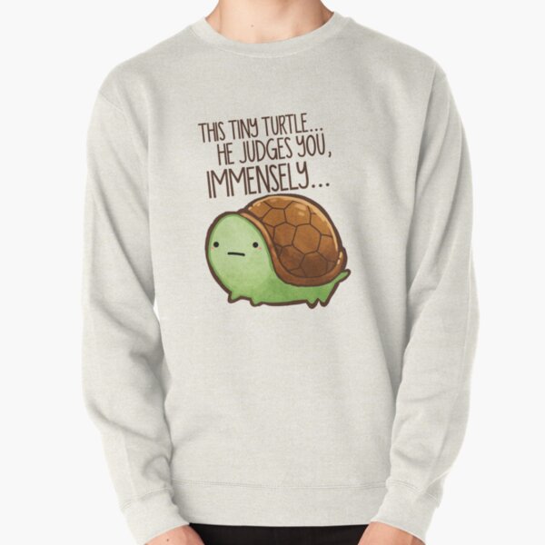 This turtle.. he judges you. Pullover Sweatshirt
