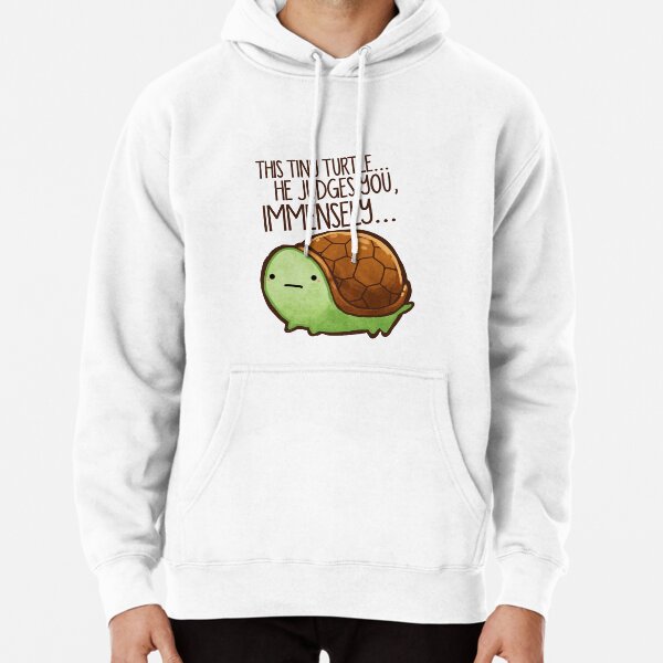 This turtle.. he judges you. Pullover Hoodie