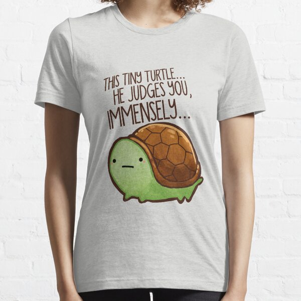 This turtle.. he judges you. Essential T-Shirt