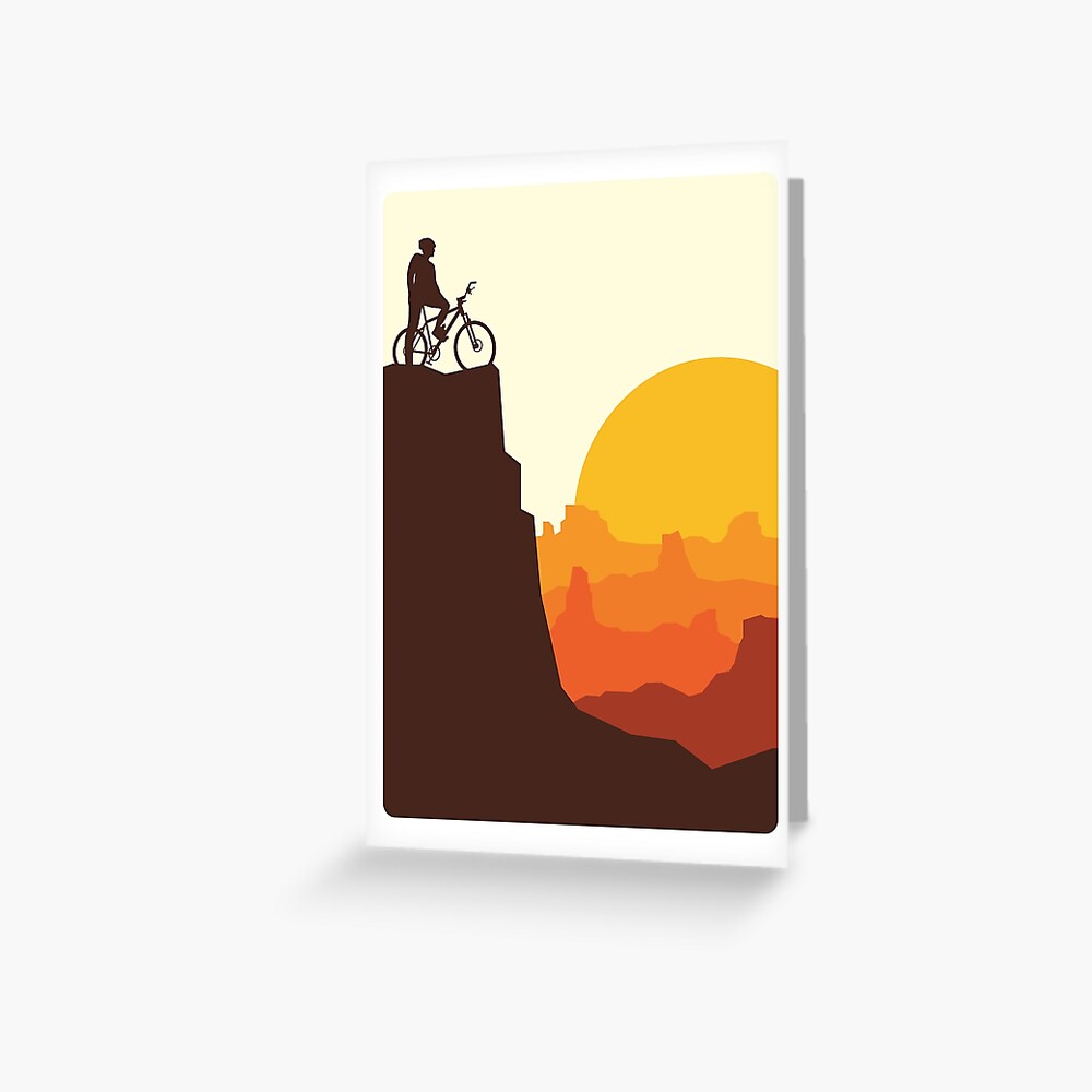Mountain Biker Greeting Card