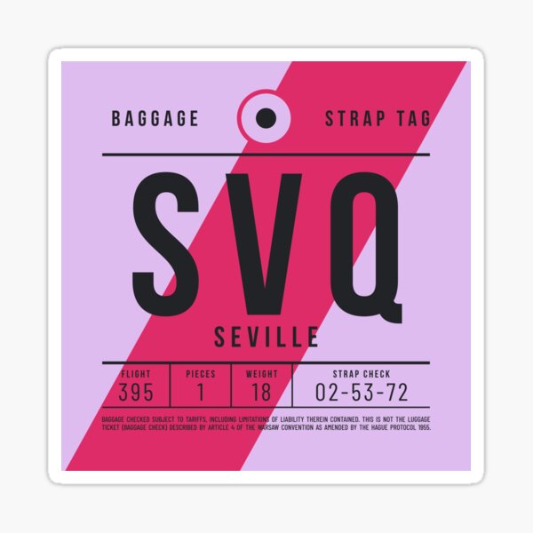 Item preview, Luggage Tag E - SVQ Seville Spain designed and sold by VoodooCircus.