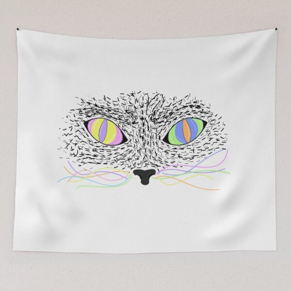 Item preview, crazy cat designed and sold by Riah Cole.