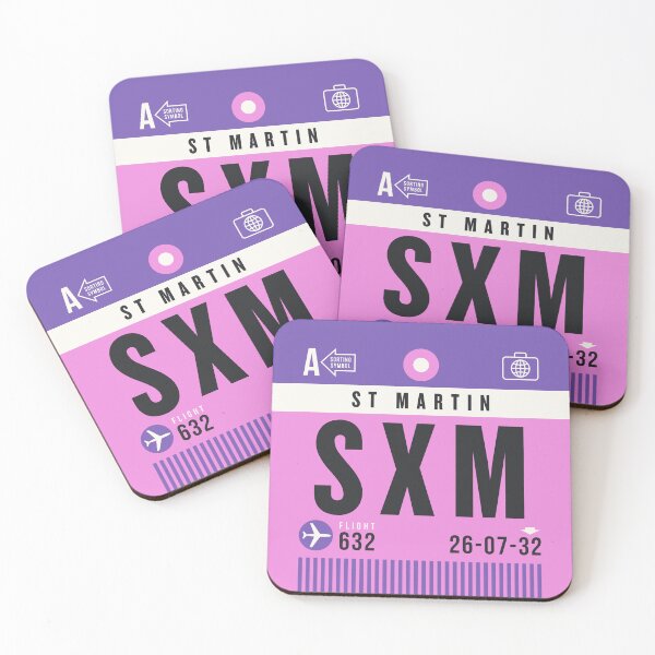 Item preview, Luggage Tag A - SXM Saint Martin (Sint Maarten) Netherlands designed and sold by VoodooCircus.