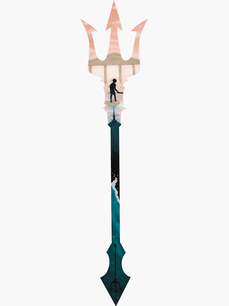 "Percy Jackson trident" Sticker for Sale by siejobsessions Redbubble
