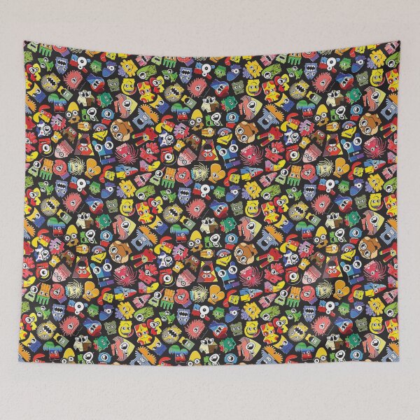 Item preview, cute monster cartoon seamless pattern designed and sold by ketkidesign.