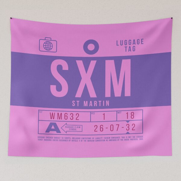 Item preview, Luggage Tag B - SXM Saint Martin (Sint Maarten) Netherlands designed and sold by VoodooCircus.