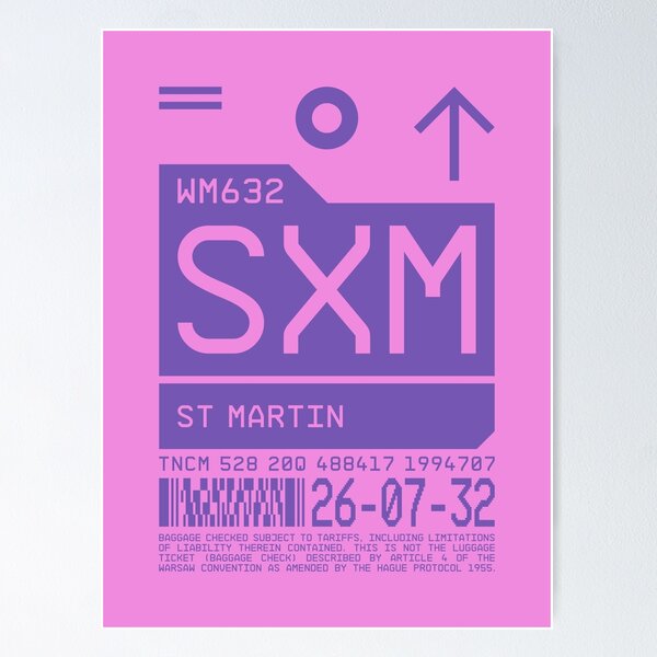 Item preview, Luggage Tag C - SXM Saint Martin (Sint Maarten) Netherlands designed and sold by VoodooCircus.