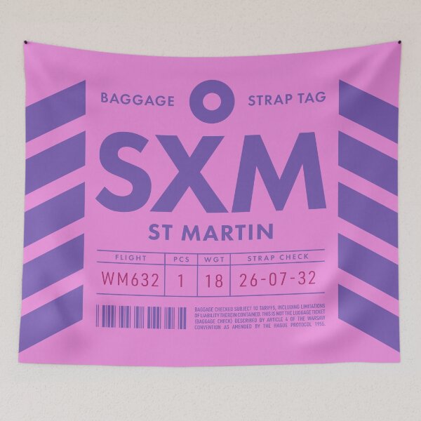 Item preview, Luggage Tag D - SXM Saint Martin (Sint Maarten) Netherlands designed and sold by VoodooCircus.