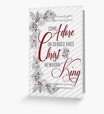 Christus der neugeborene König Religiöses Weihnachten Grußkarte