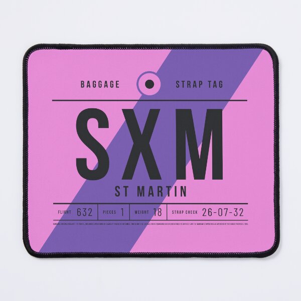Item preview, Luggage Tag E - SXM Saint Martin (Sint Maarten) Netherlands designed and sold by VoodooCircus.