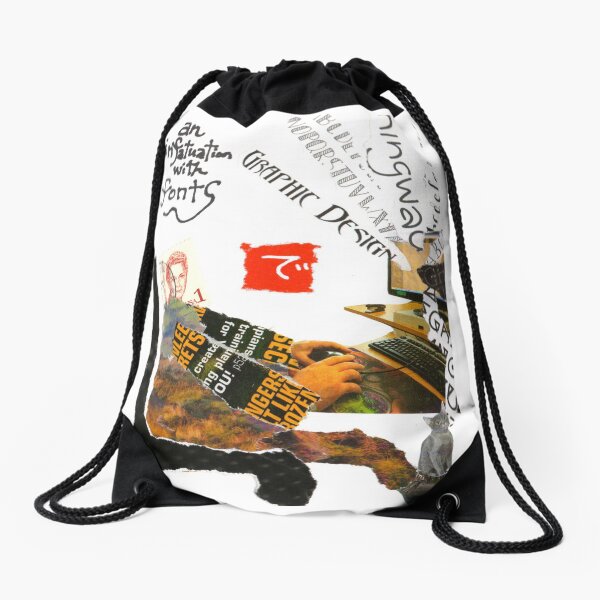 Stamp People Series (The Font Lover) Drawstring Bag