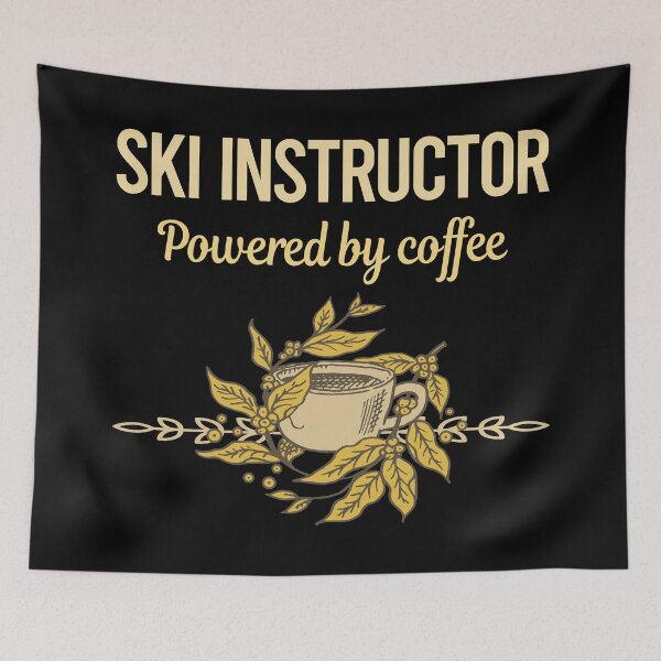 Item preview, Powered By Coffee Ski Instructor designed and sold by toniabrendaom.
