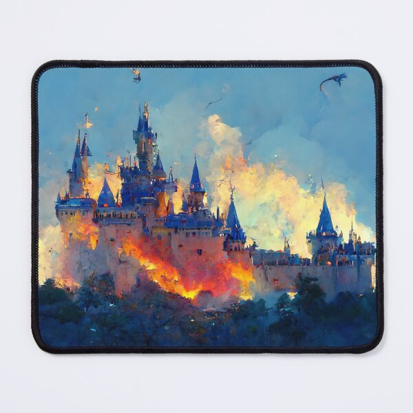 Item preview, Magic castle attacked by dragons designed and sold by GeneratedArt.