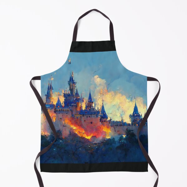 Item preview, Magic castle attacked by dragons designed and sold by GeneratedArt.