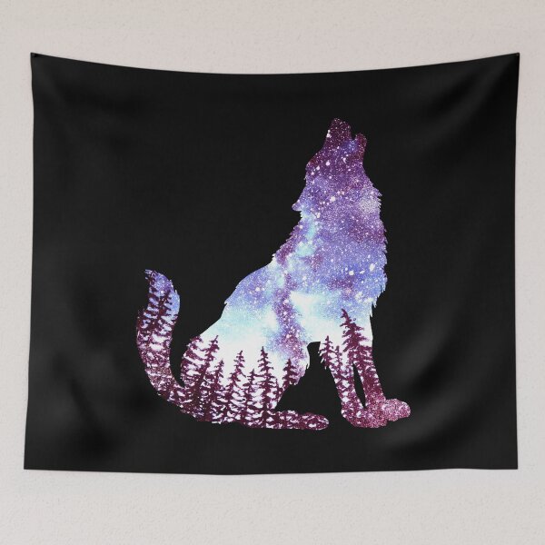 Item preview, Howling wolf on a starry night designed and sold by Mila1946.