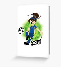Soccer girl Greeting Card