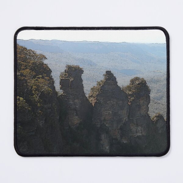 Item preview, Three Sisters Walk Rock Mountain Landscape Design Painting designed and sold by randomtdesigns.