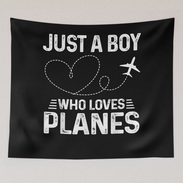 Item preview, Just A Boy Who Loves Planes Mens Kids Toddler Airplane Lover  designed and sold by vergiebee.