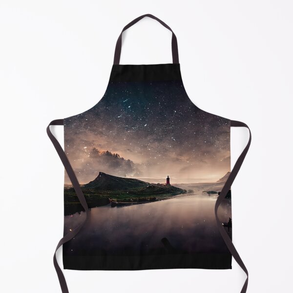 Item preview, Milky way dreamy landscape designed and sold by GeneratedArt.