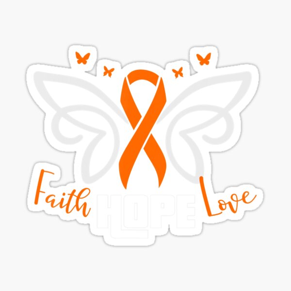 Faith Love Hope Leukemia Cancer Orange Ribbon Leggings for Men