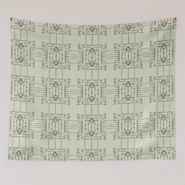 Item preview, Schematic radio looking pattern. While not actually real, it’s a unique hand drawn geometric repeating pattern - WelshDesigns designed and sold by welshdesigns.