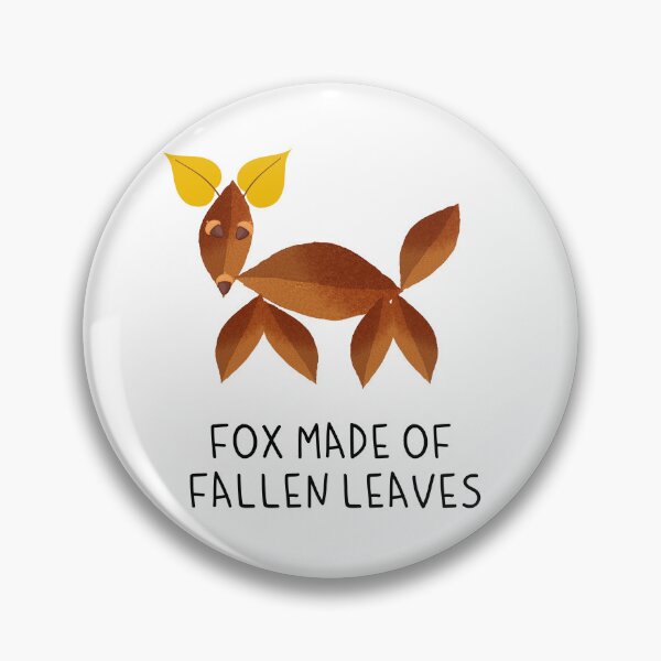 Item preview, fox made of fallen leaves designed and sold by zzzozzo.