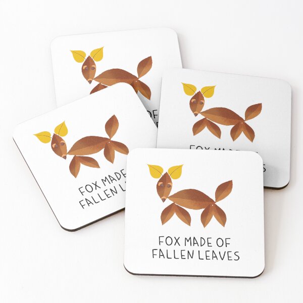 Item preview, fox made of fallen leaves designed and sold by zzzozzo.