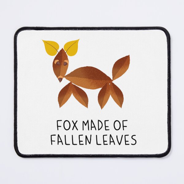 Item preview, fox made of fallen leaves designed and sold by zzzozzo.