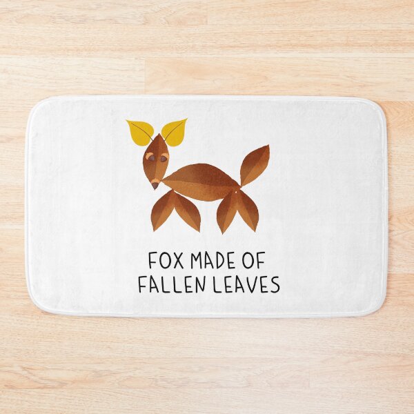 Item preview, fox made of fallen leaves designed and sold by zzzozzo.