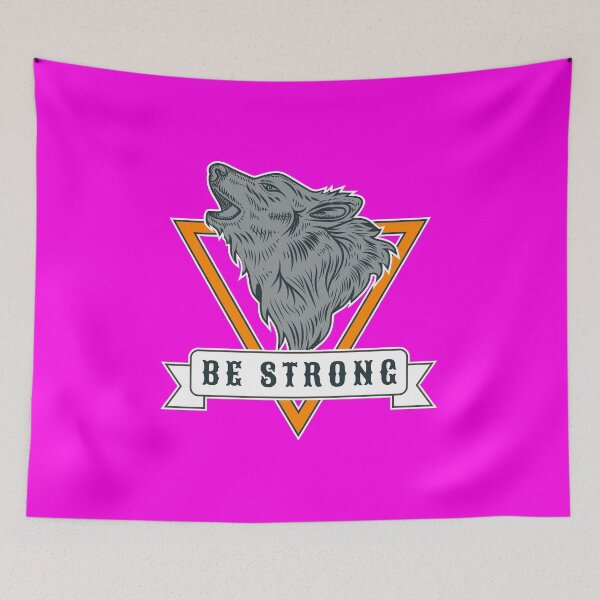 Item preview, Be strong like a wolf - graphic drawing howling wolf designed and sold by SICK-SENSE.