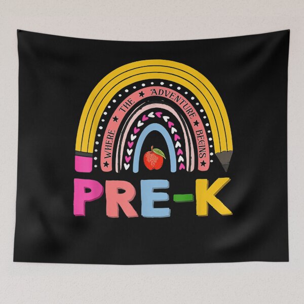 Item preview, Pre K Where The Adventure Begins Rainbow Back To School Kids  designed and sold by vergiebee.