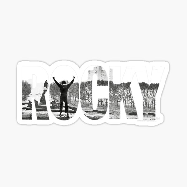 Womens Rocky Logo Fill V-Neck Sticker