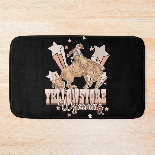 Artikelvorschau, Retro Vintage Yellowstone Wyoming Wilder Westen Cowboy Rodeo entworfen und verkauft von vergiebee.