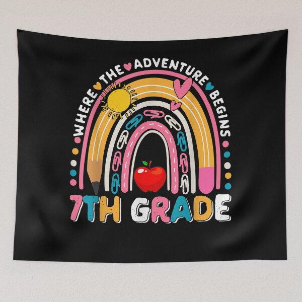 Item preview, Funny Where The Adventure Begins 7th Grade Back To School  designed and sold by vergiebee.