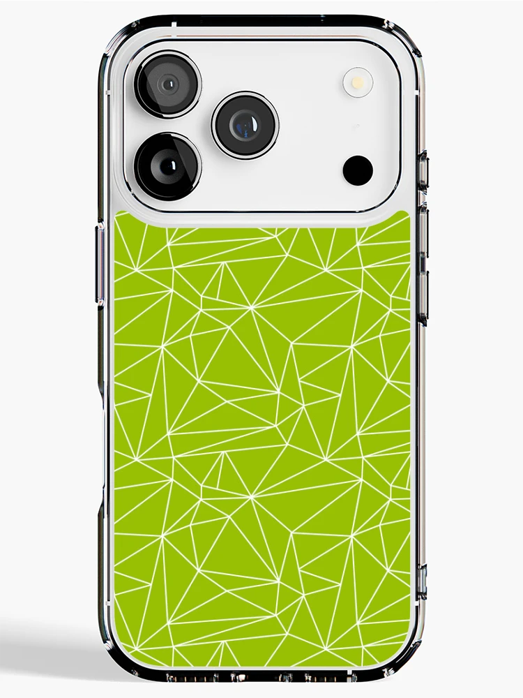 Thumbnail 1 of 5, iPhone Case, Geometric Lime Green Pattern designed and sold by PatternHome.
