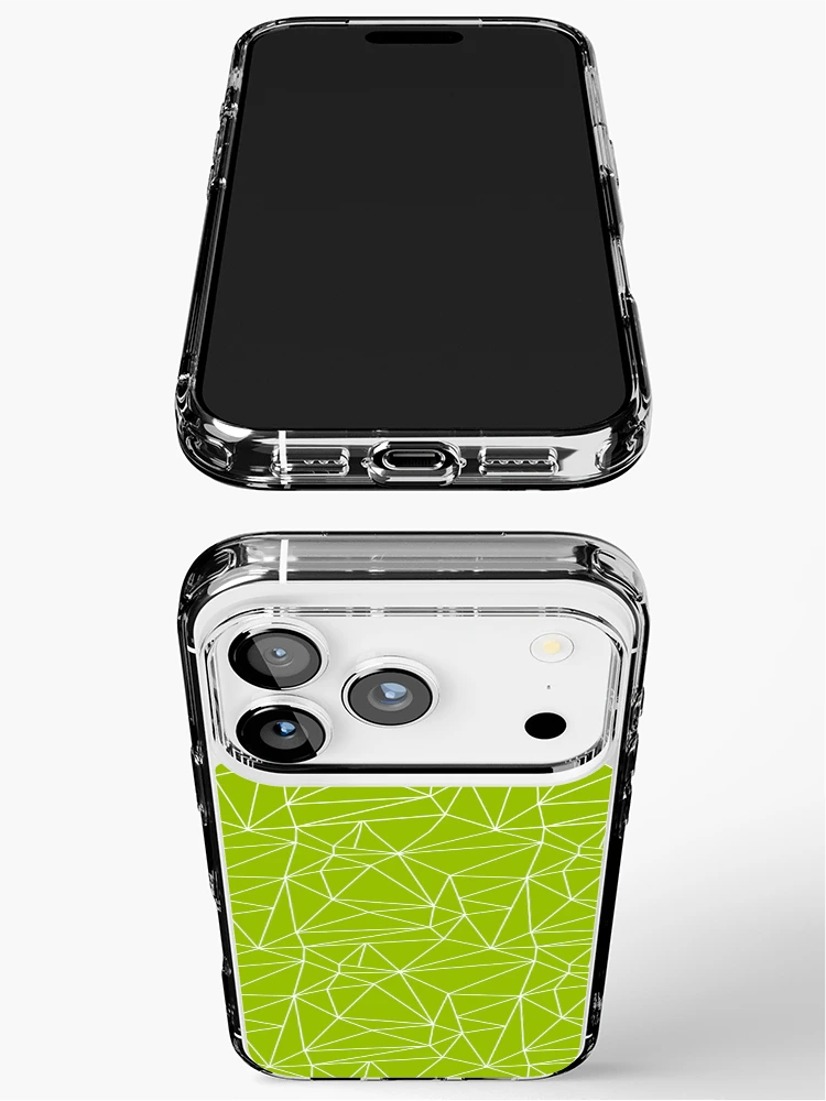 Thumbnail 3 of 5, iPhone Case, Geometric Lime Green Pattern designed and sold by PatternHome.