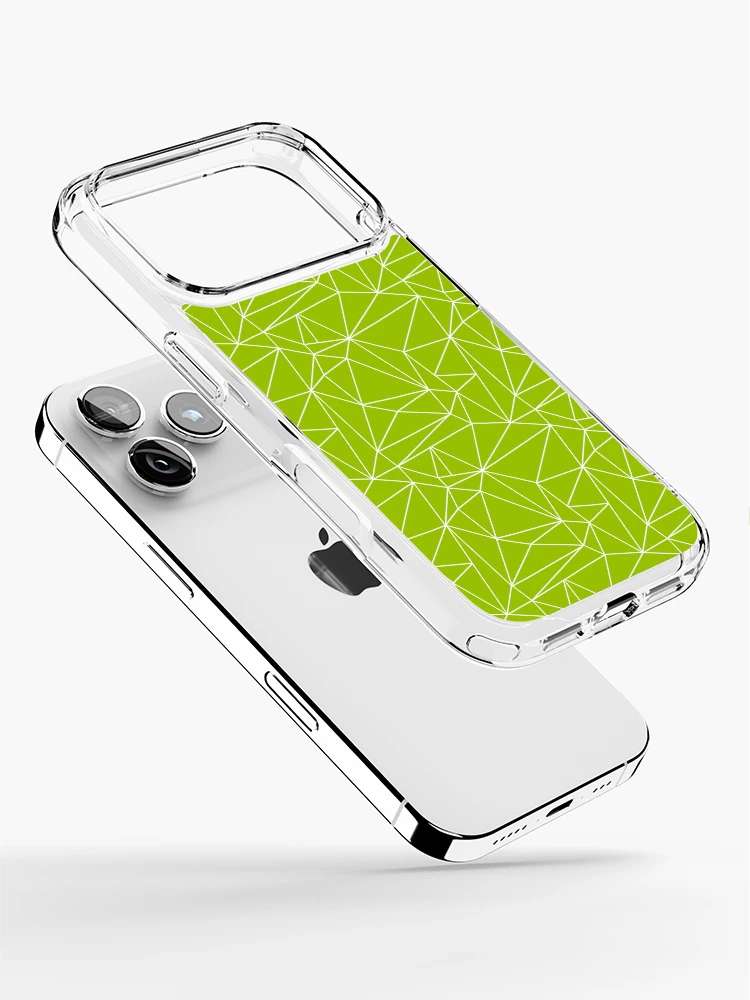 Thumbnail 2 of 5, iPhone Case, Geometric Lime Green Pattern designed and sold by PatternHome.