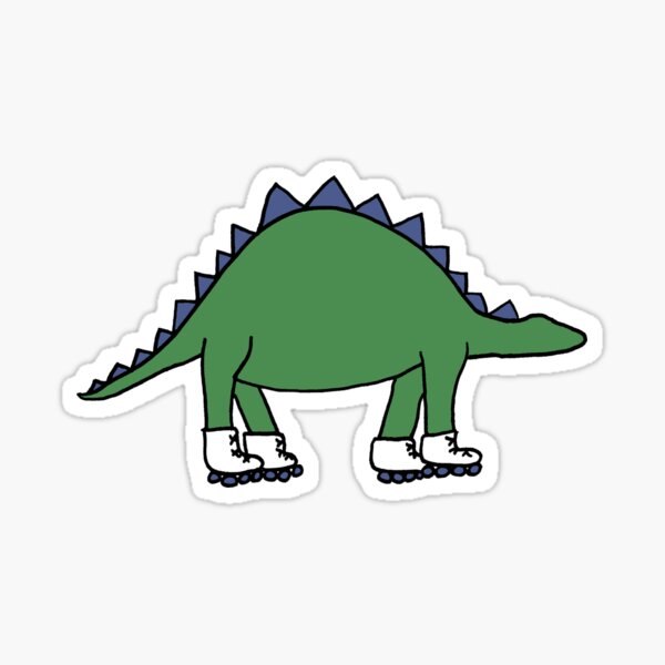 Item preview, Roller Skating Stegosaurus  designed and sold by Chamaeleonidae.