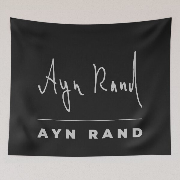 Item preview, Ayn Rand signature t-shirt designed and sold by CMYKStudio.