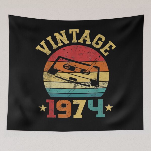 Item preview, Vintage 1974 Retro Cassette 1974 48th Birthday 48 Years Old  designed and sold by vergiebee.