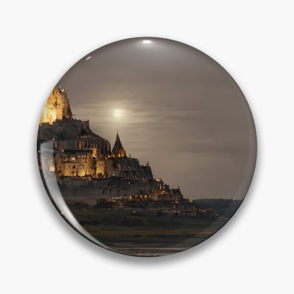 Item preview, Mont-Saint-Michel with a full moon designed and sold by GeneratedArt.