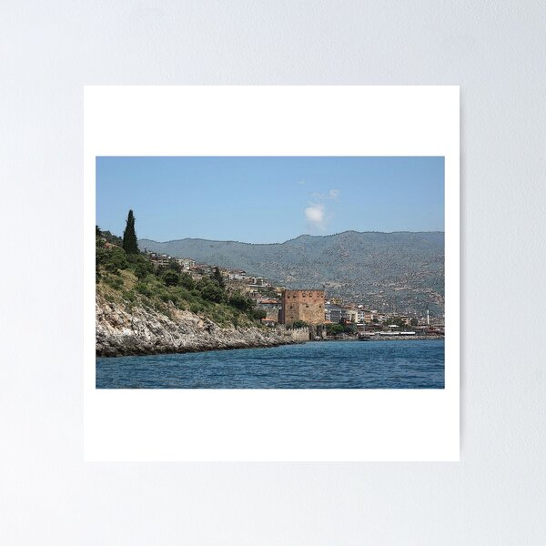 Item preview, Red Tower Alayna Mountain Landscape Design Painting  designed and sold by randomtdesigns.