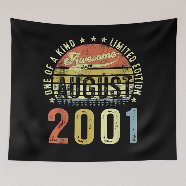 Item preview, Awesome Since August 2001 21 Years Old 21st Birthday Gifts  designed and sold by vergiebee.