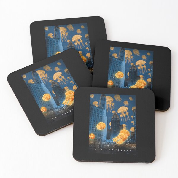 Item preview, JELLYFISH CITY SEA ANIMALS OCEAN AESHETIC ARTWORK GRAPHIC designed and sold by sobriowslen.